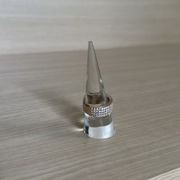 Express Rose Gold Rhinestone Ring 8 - Picture 4 of 9